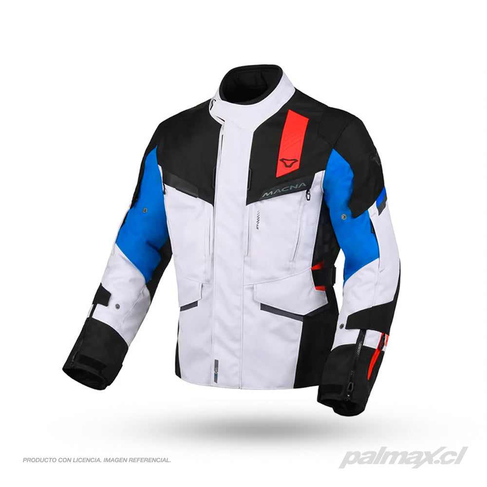 Chaqueta de adventure Zastro para hombre color negro/gris/azul | Macna